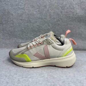 Veja Sneakers Womens Size 5 Beige Pink Yellow Mesh Athletic Low Top Lace Up